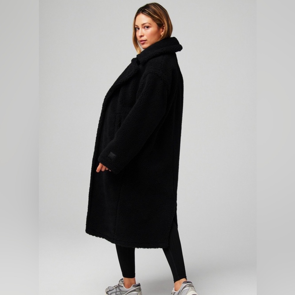 Fabletics Black Athletic Jacket with Logo Tag